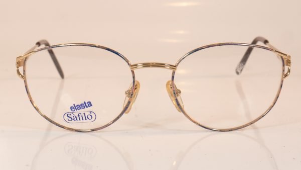 Safilo Elasta 4217 | Blue/Gold | Front | Faversham Optical