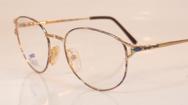 Safilo Elasta 4217 | Blue/Gold | Side | Faversham Optical