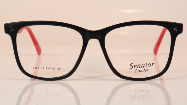 Senator 358 | Black/Blue | Front | Faversham Optical